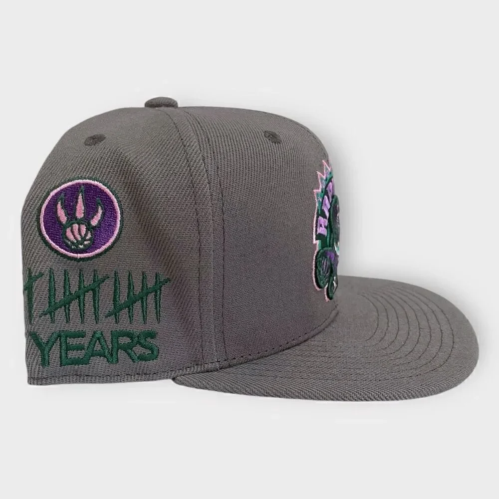 Toronto Raptors Mitchell & Ness NBA From Dusk HWC Fitted Hat Mens size 7 1/2 New